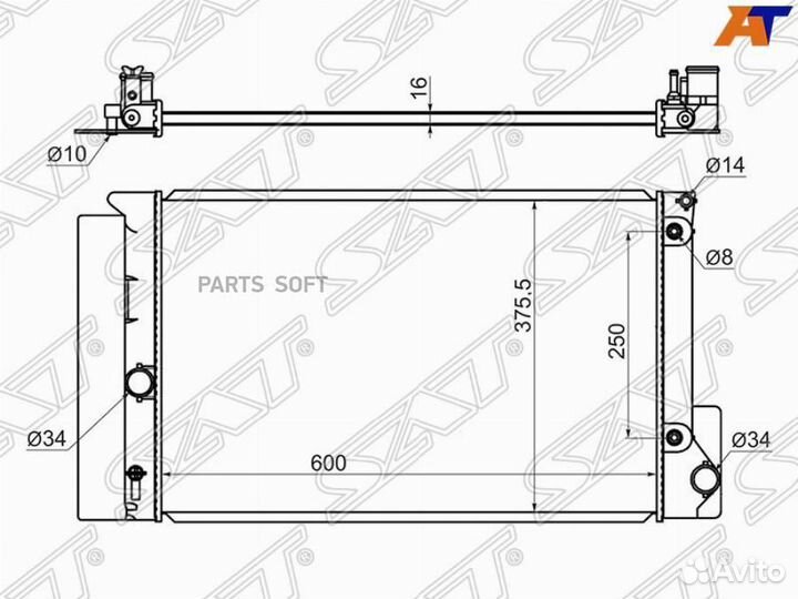 Радиатор Toyota Avensis (T270) 08-18 / Corolla (E1