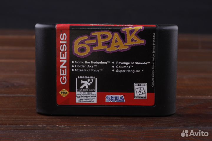 Sega Genesis 6-Pak Оригинал ntsc-U