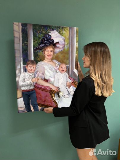 Портрет по фото на холсте, картина на холсте