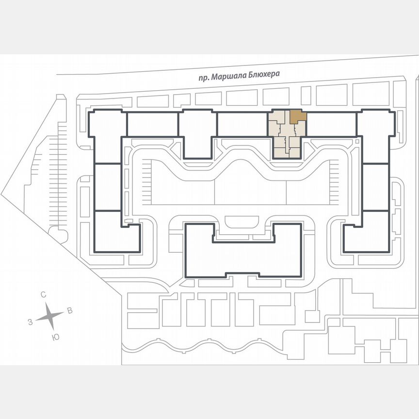 2-к. квартира, 60 м², 11/17 эт.