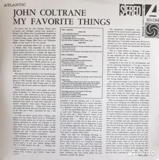 John Coltrane Analogue productions Tone Poet