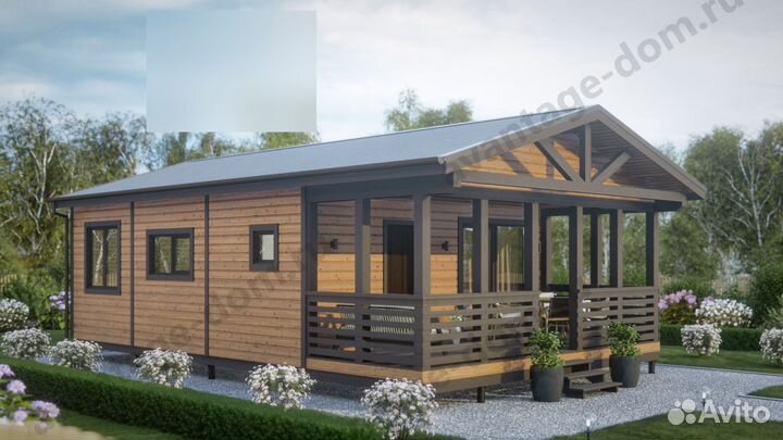 Современный дом с верандой св-10