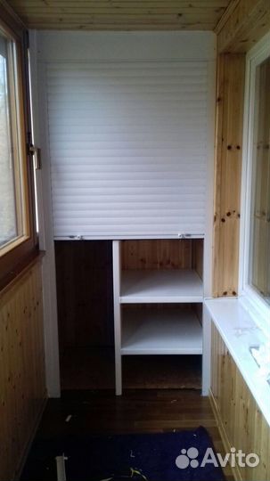 Шкаф с рольставнями на балкон на заказ с гарантией