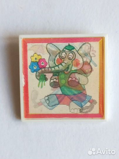 Значок переливной СССР слоник и клоун