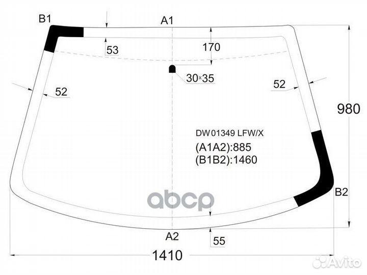 Стекло лобовое chrysler neon/dodge neon (USA) 4