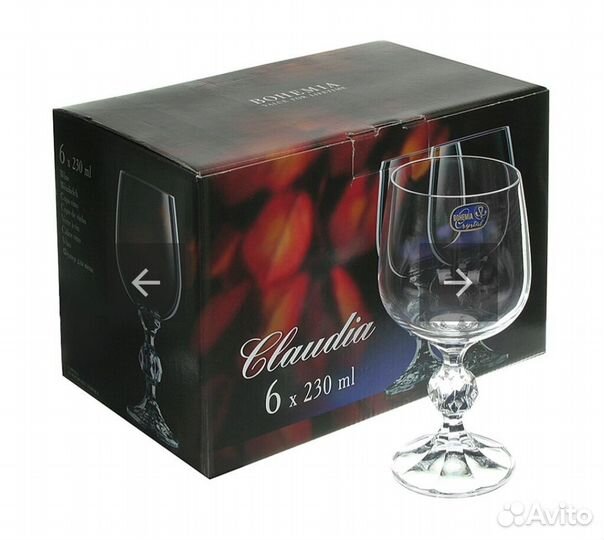 Набор фужеров для вина 190 мл bohemia 