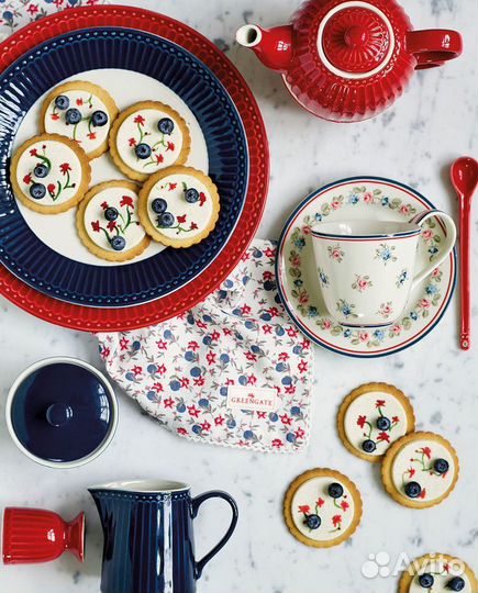 Молочник greengate alice 250 мл+подставка для яйца