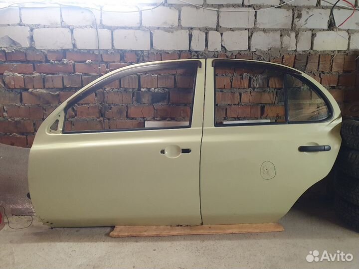 Двери левые nissan march micra k12 марч микра