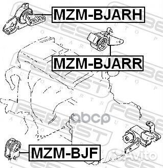 Подушка двигателя ат зад прав/лев mzmbjarr