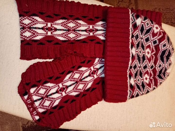 Комплект шапка, шарф