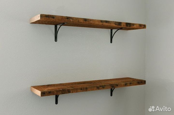 Настенная полка натуральное дерево