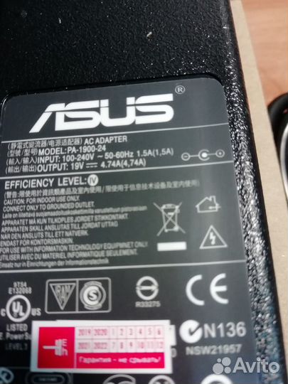 Адаптер питания для ноутбука asus, Toshiba