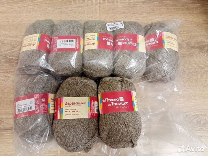 Пряжа троицкая Деревенька 100 шерсть