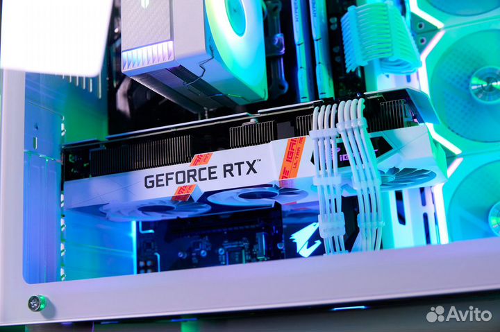 Игровой пк: RTX 3060Ti / Core i7 / Белый Аквариум