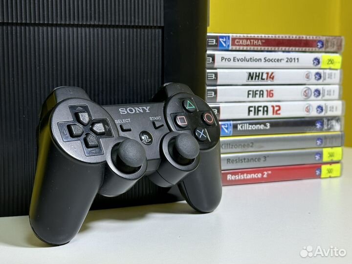 PS3 SuperSlim 500GB + 90 игр, гарантия