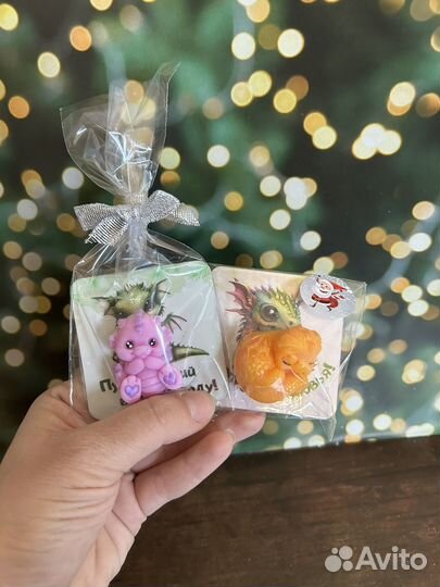 Мыло ручной работы с магнитиком новый год