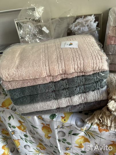 Махровые полотенца новые банное лицевое турция