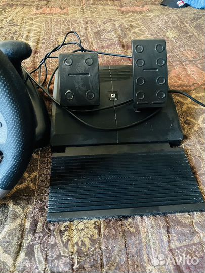 Игровой руль с педалями и коробкой передач