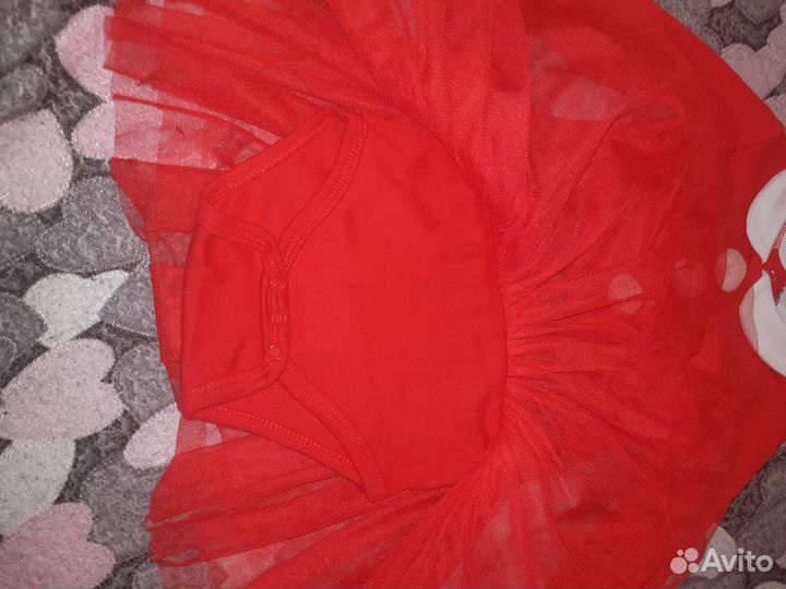 Платье-боди новогоднее для девочки