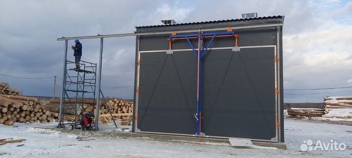 Сушильная камера для древесины - 80 куб.м загрузка