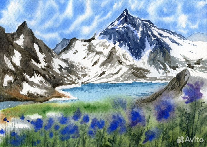 Картины акварелью, пейзажи