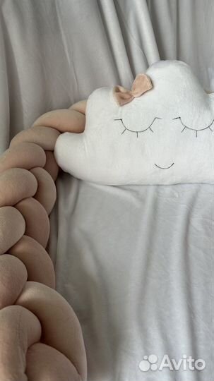 Бортики косичка и облако - подушка