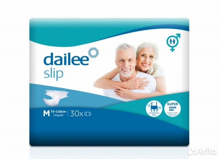 Памперсы для взрослых размер m по 30 штук