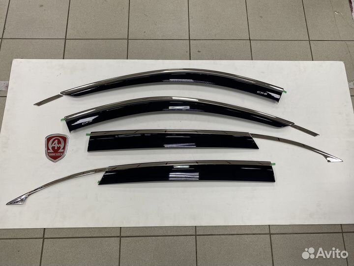 Дефлектора на окна 6 частей Mazda CX-5 2018+