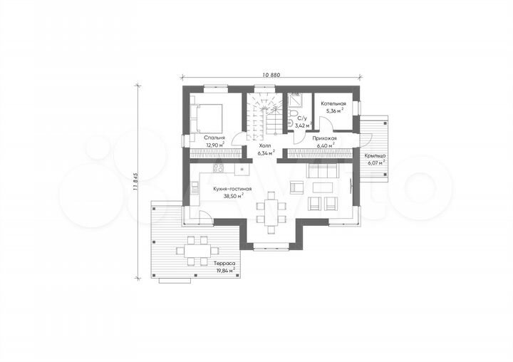 Дом 212,4 м² на участке 14,2 сот.