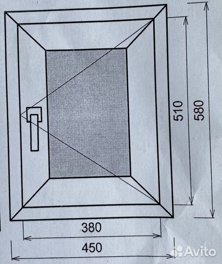 Пластиковое окно под дерево, 450/580