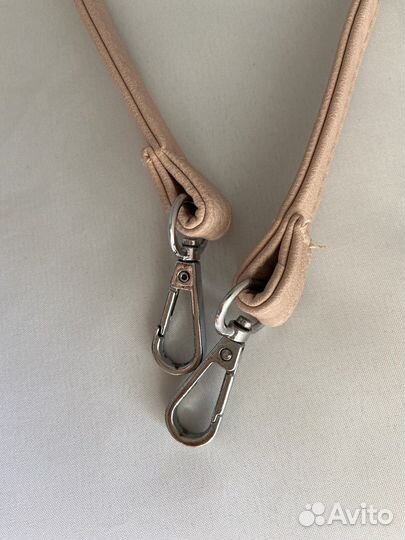 Ремешок для сумки с карабинами розовый ручка