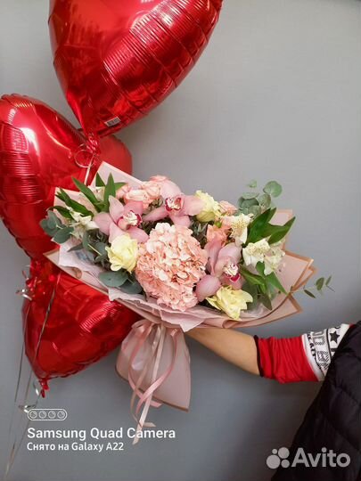 Цветы Розы Букет Шары доставка