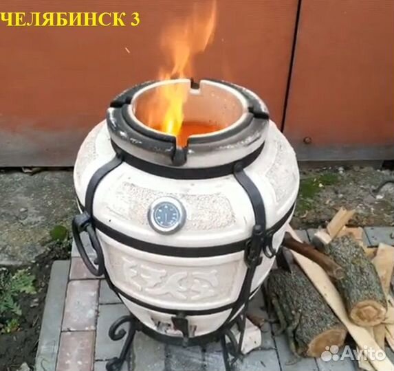 Тандыр эко глина +ноги+термодатчик+варежки