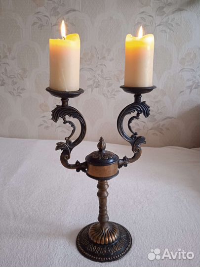 Подсвечник под бронзу, винтаж, СССР