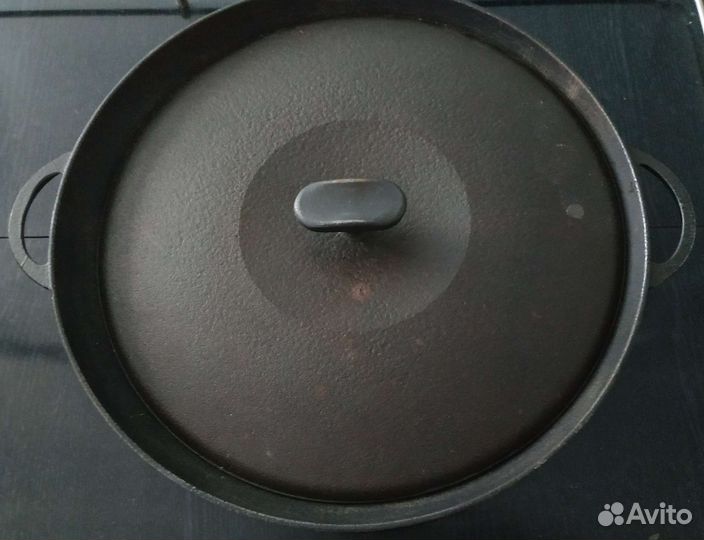 Чугунная сковорода гриль с прессом