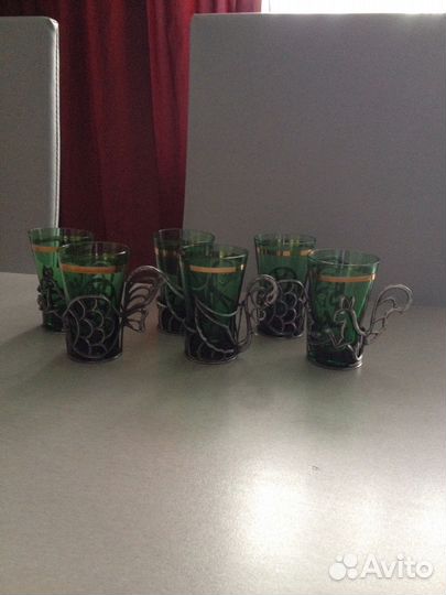 Стопочки из цветного стекла СССР