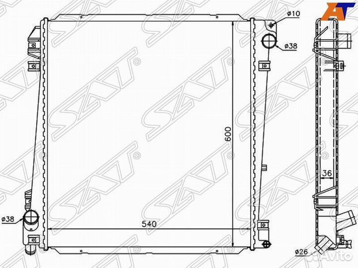 Радиатор охлаждения Форд Эксплорер 02-06