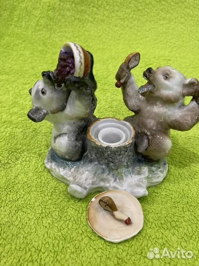 Фарфоровые статуэтки медвежата
