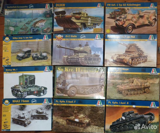 Сборные модели 1/ 72 танки бтт