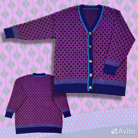 Мягкий кардиган в ромбик