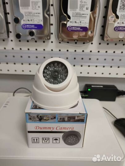 Муляж камеры видеонаблюдения для помещения и улицы