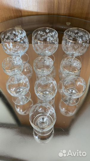 Рюмки и фужеры хрусталь