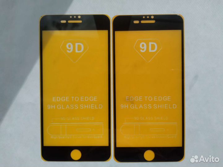 Защитное стекло iPhone 7 plus (чёрный цвет)