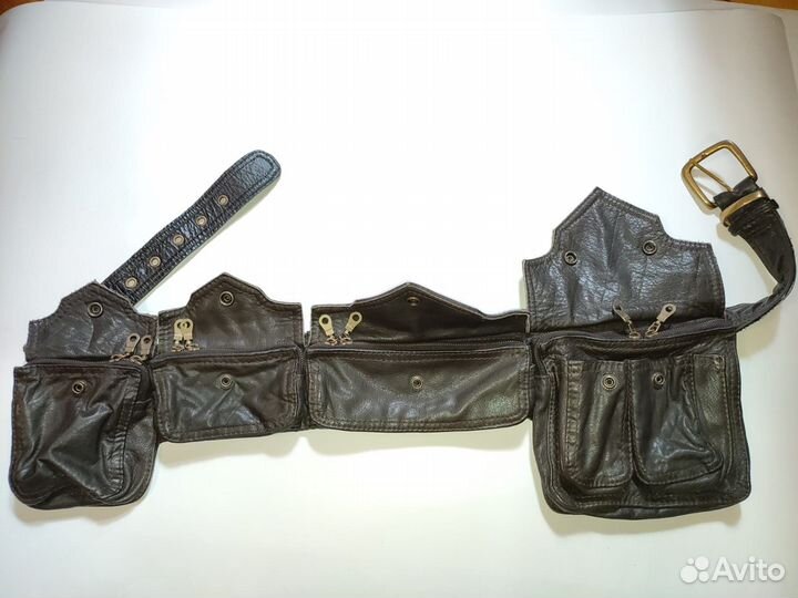 Кожаная поясная сумка SpaceGoatGoa