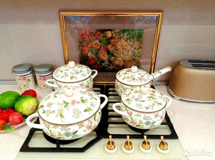 Набор эмалированной посуды Lenardi, 8 предметов