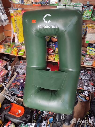 Надувное кресло для лодки пвх серый цвет