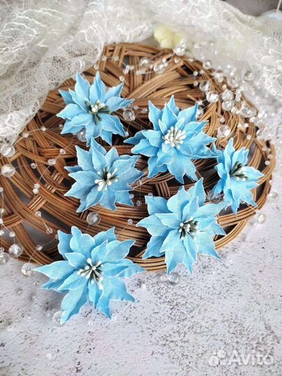 Пуансеттия ручная работа