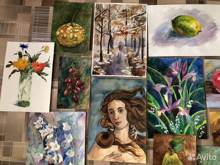 Картины разных лет акварель