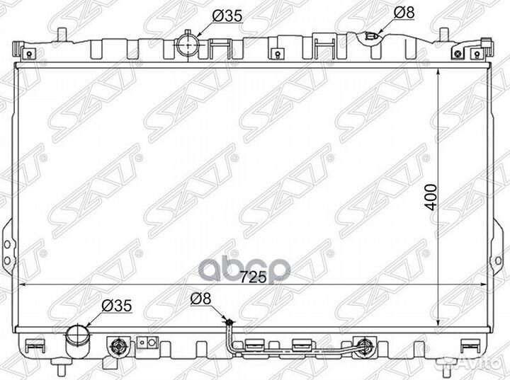 Радиатор Hyundai Trajet 99-08 HY0015 Sat