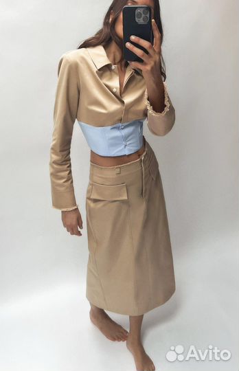 Укороченная рубашка zara